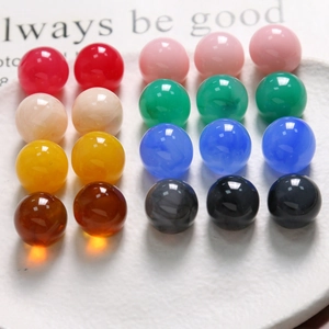 15.5mm ink wash pattern resin round beads in multiple colors for DIY jewelry making