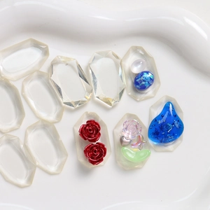 DIY silicone molds for geometric teardrop resin accessories and jewelry making