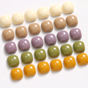 10mm colorful square resin cabochons for DIY jewelry and hair accessory making