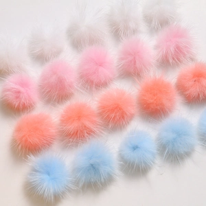 3cm colorful plush faux mink fur balls for DIY clothing and hair accessory crafts