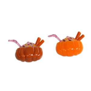 Accessoires de dessert gâteau à la citrouille en résine pour coques et pinces
