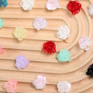 Ciondoli a forma di rosa in resina colorata per gioielli fai-da-te e accessori vari