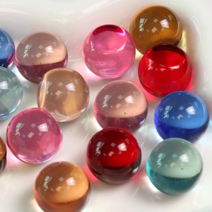 Perles en Résine Rondes Couleur Gelée Transparente Style Coréen Cabochons Décoratifs pour Boucles d'Oreilles DIY Accessoires de Coiffure