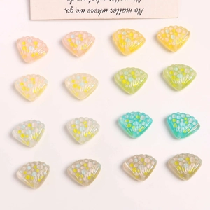Macaron Hars Schelp Kralen Met Glitter Druppelolie Sint-jakobsschelp Vorm Voor DIY Sieraden Maken Handgemaakte Knutselaccessoires