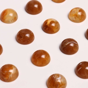 Détails de cabochons en résine ambre 18mm avec motifs marbrés pour la création de bijoux