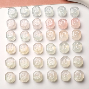 Colgantes de resina octogonales con luna y estrellas para pendientes DIY efecto galaxia