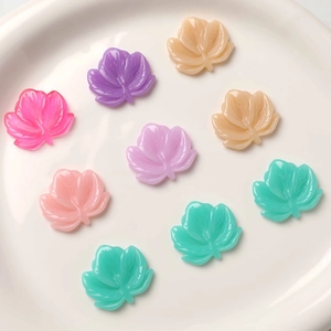 Colorful resin maple leaf charms for DIY earrings and phone case craft decoration