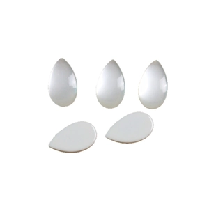 Five pieces of milk white teardrop cat eye opal stones for DIY earring jewelry making