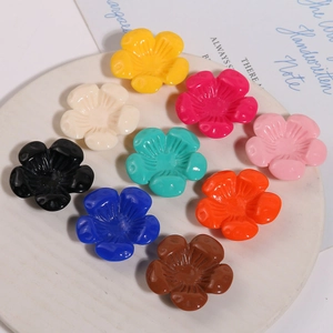 Set di 10 fiori colorati in resina per orecchini fai-da-te e accessori per capelli