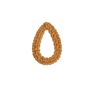 Abalorios de ratán natural trenzado en forma de gota para joyería hecha a mano DIY