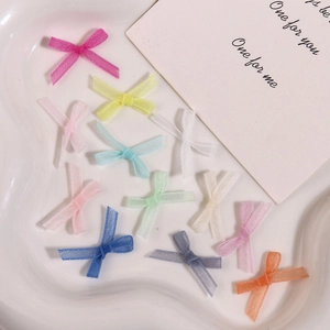 Nœuds en Ruban Organza Faits à la Main Accessoires Nail Art DIY Style Fée Décoration pour Pinces à Cheveux Couture Vêtements