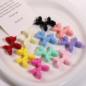 Kleurrijke acryl ballonhond hangers voor DIY sleutelhangers en creatieve sieraden maken
