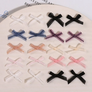 Mini Mesh 3D Bowknot DIY Jewelry Accessories Nail Art Materials Cloth Sewing Decoration Handmade Sweet Bow Ornaments