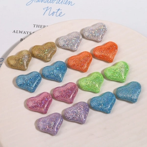 Glinsterende hartjes patches in diverse kleuren voor DIY haaraccessoires en sieraden