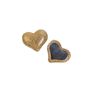 Gouden glitter hartvormige DIY-patches met magnetische achterkant voor sieraden
