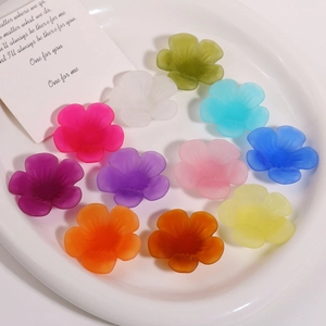 Matte resin candy color flower DIY accessories for handmade hair clips and hairpins