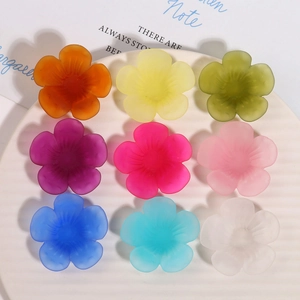 Matte Candy Color Resin Flower DIY Accessories For Hair Clips Headwear Handmade Craft Jewelry Decoration Findings