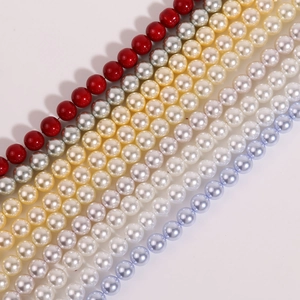 Perles de verre rondes de 10mm imitation perles colorées pour bijoux et colliers DIY