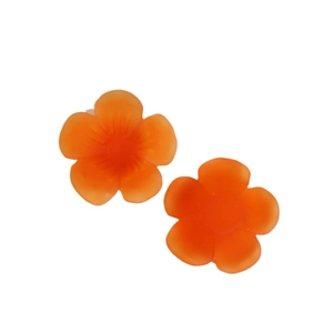 Matte orange resin sunflower charm accessories for DIY hair clips and jewelry making