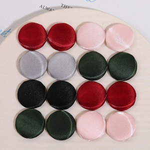Boutons Recouverts de Tissu Satin Rond Fait à la Main Style Japonais Accessoires de Vêtements pour Projets de Couture DIY