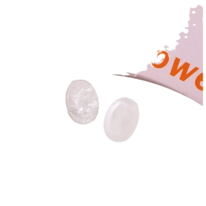 Oval vintage resin charms with translucent ice texture and pearlescent finish for DIY jewelry