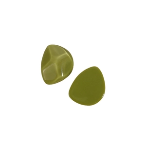 Irregular olive green resin cabochons with smooth and faceted surfaces for DIY jewelry