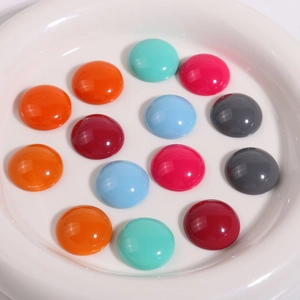Set di cabochon tondi in resina colorata da 20mm per creazione gioielli fai da te