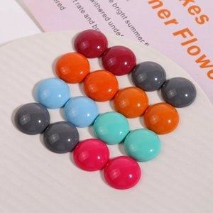 Cabochon tondi in resina da 20mm per gioielli fai da te in vari colori vivaci e accesi