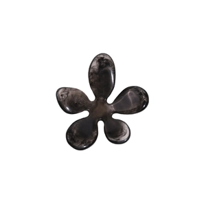 Irregular large resin flower with black ink smoke texture for DIY hair clip accessories