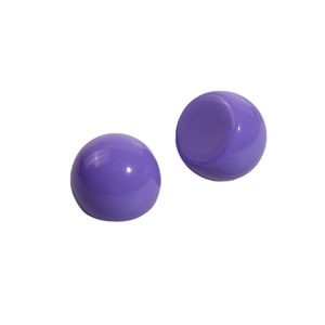 Minimalist Morandi purple resin round beads for DIY earring and hair accessory making