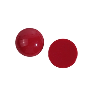 Coppia di cabochon tondi in resina rosso scuro da 20mm per gioielli fai-da-te