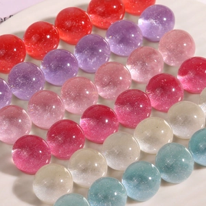 Cabujones de resina con purpurina estrellada para creación de joyas y accesorios DIY