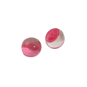 Cuentas de resina con purpurina rosa para joyas DIY y accesorios de pelo estrellados