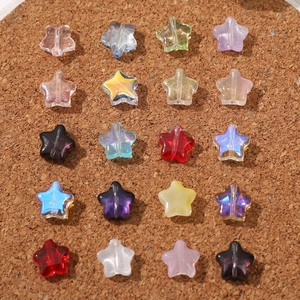 20 cuentas de vidrio en forma de estrella de 8mm para joyería DIY colores degradados