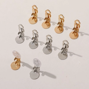 DIY metal ear clip converters in gold and silver with soft silicone comfort pads