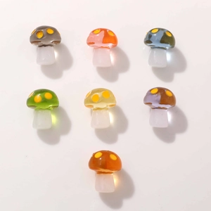 Cute 3D Polka Dot Mushroom Resin Charms For DIY Earrings Hair Accessories Jewelry Making Findings Drip Oil Mini Pendants