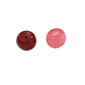 Sparkling cherry resin beads in red and pink for DIY jewelry and keychains