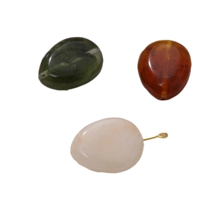 Polished smoke effect water drop gemstone charms for DIY jewelry and hair accessories