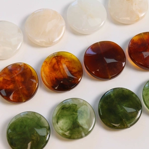 Vintage geometric resin beads with marble smoke pattern for DIY bracelet jewelry making