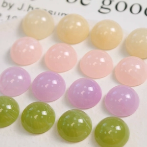 Lot de cabochons ronds en résine de 16 mm couleurs gelée pour boucles d'oreilles DIY