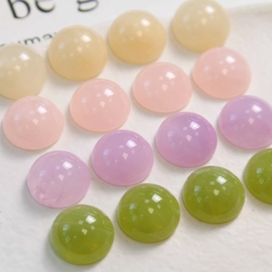Cabochons en résine ronde 16mm couleur gelée pour boucles d'oreilles et accessoires DIY
