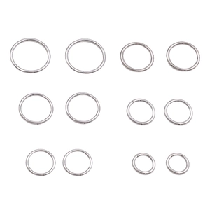 Lot de 12 anneaux en titane argenté pour piercing et cartilage en 6 tailles