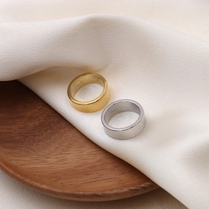 Minimalist Stainless Steel Plain Band Ring For Women Men Simple Wide Mirror Polished Finger Ring Niche Design Couple Jewelry Gift