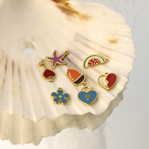 Collana Con Ciondolo In Acciaio Inossidabile Da Donna Smalto Cuore Luna Stella Chiave Ciondoli A Stella Marina Strass Malocchio Gioielli