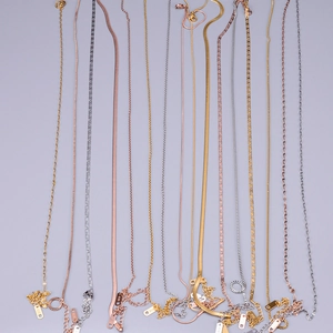 Stainless Steel Chain Necklace Vacuum Gold Plated Multi Style Snake Box Lip Link Fashion Jewelry For Women Men