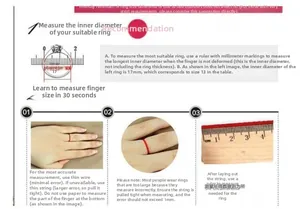 Größentabelle und Messanleitung für Tropfenohrringe und Ringe mit Faden oder Lineal