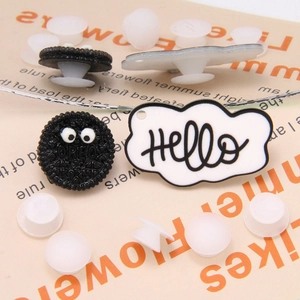 DIY Oreo cookie and Hello charm set for beach clog shoes with transparent buttons