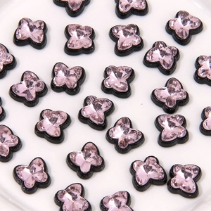 Breloques Papillon en Alliage Rose Sweet Cool Avec Strass Pour Boucles d'Oreilles DIY Bijoux Accessoires Chaussures Décor
