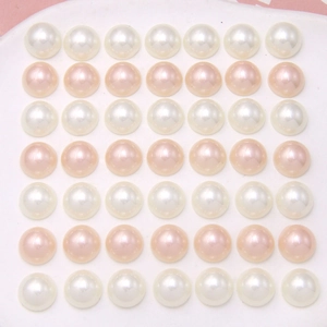 12mm Runde Künstliche Perlenimitat Flatback Cabochons Für DIY Ohrring Schmuckherstellung Zubehör Basteln Handyhülle Deko Material