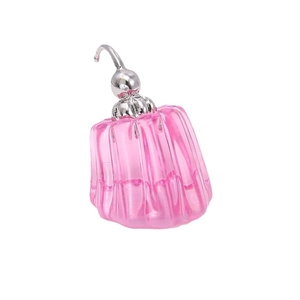 Pink jelly pudding resin pendant charm with silver hook for DIY jewelry making